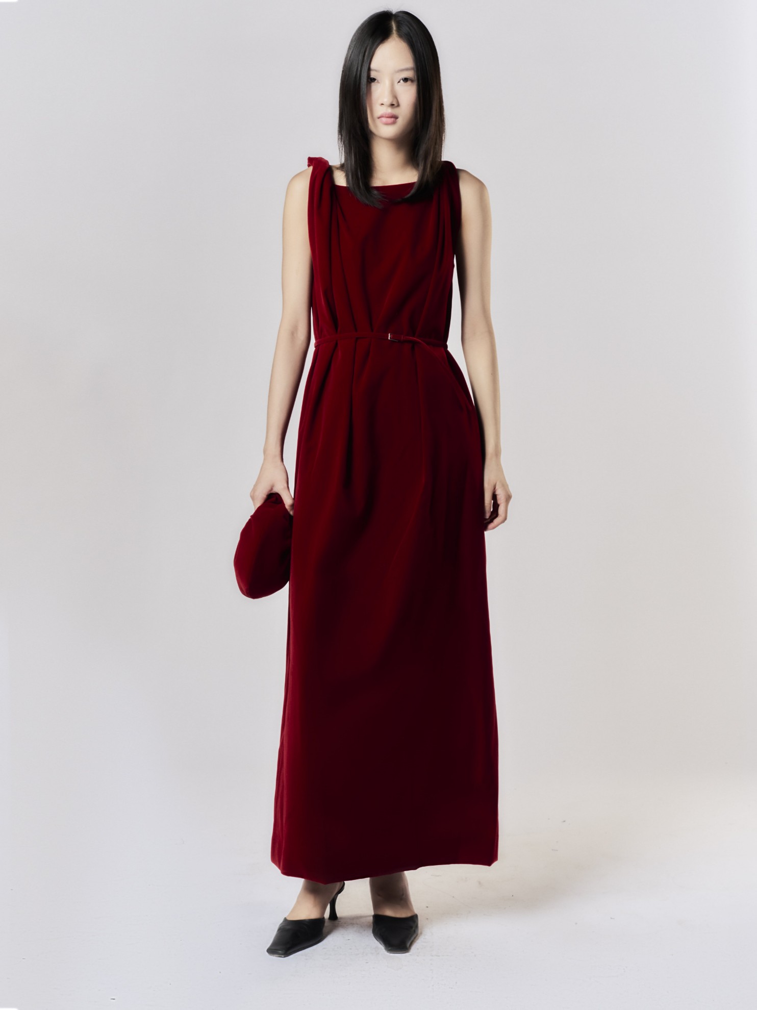 Picture of BORDEAUX VELVET DRESS