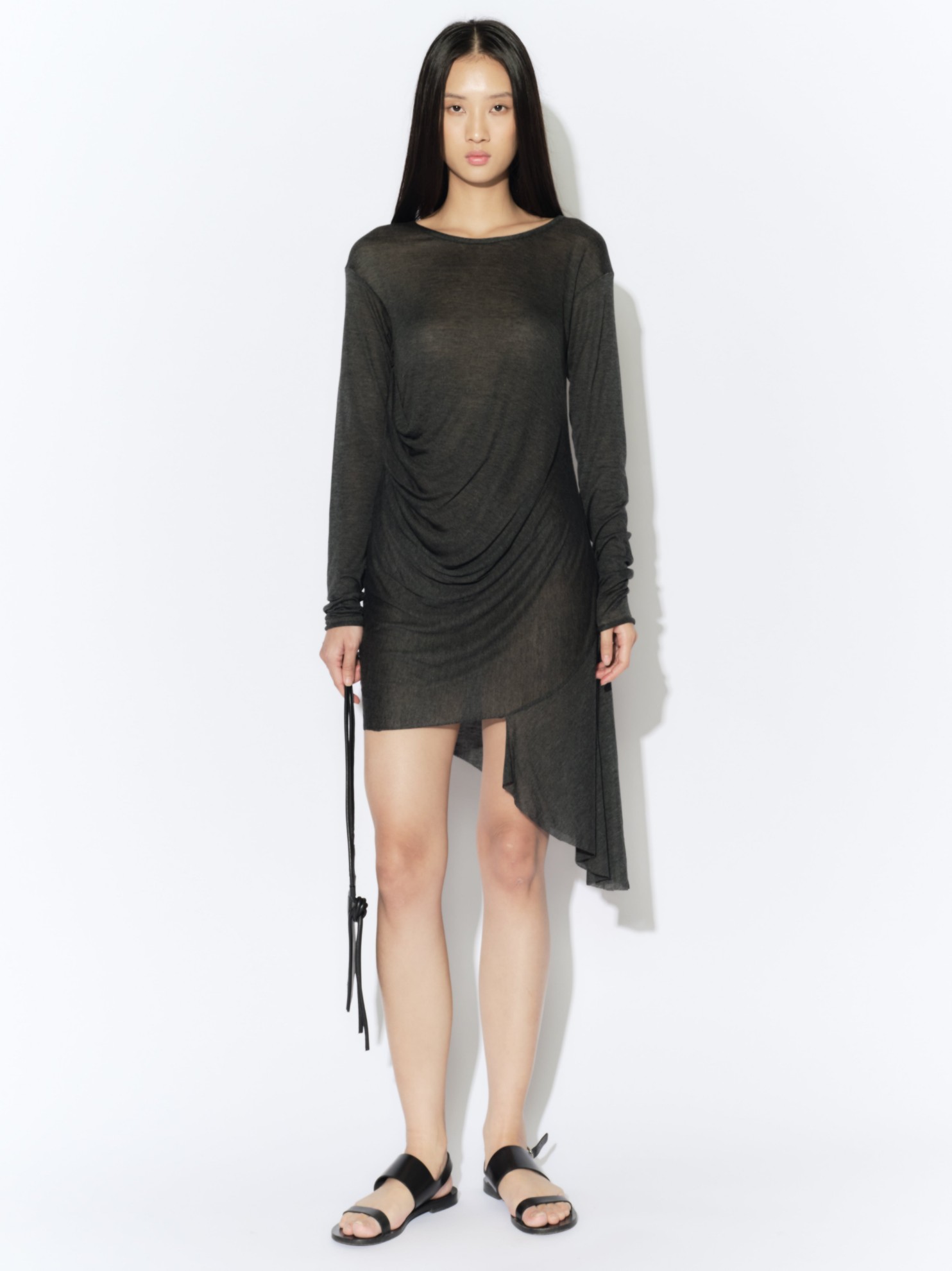 Picture of HAND DYED LONG SLEEVES ASYMMETRICAL DRESS