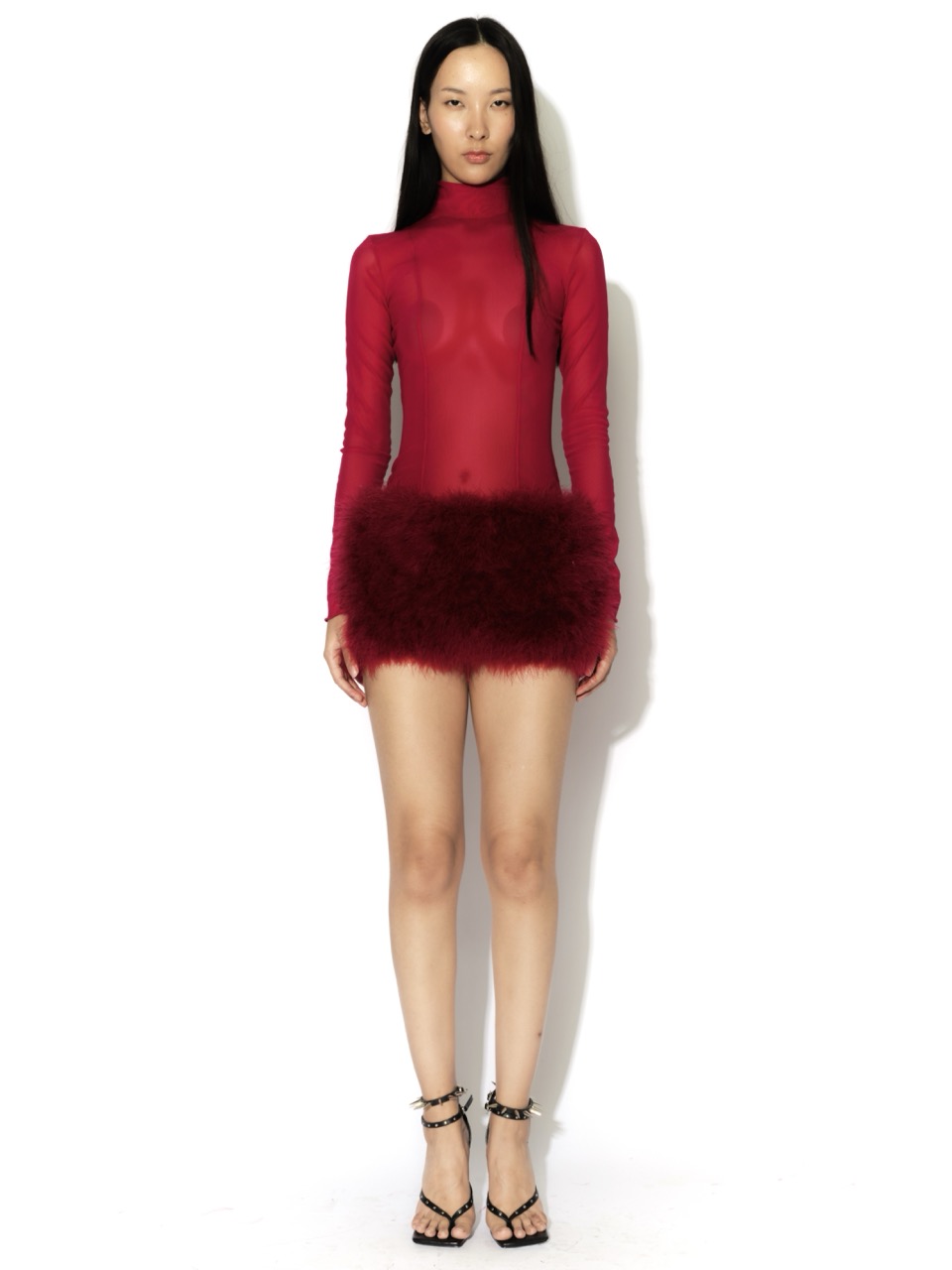 Picture of COWBIRD MINI DRESS IN RED